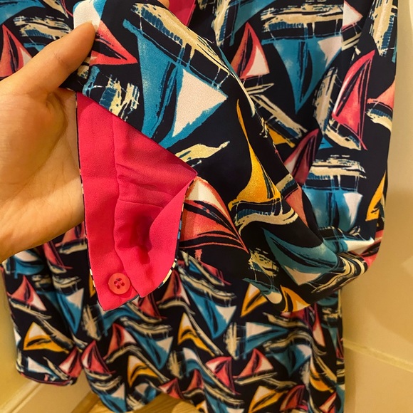 CHICO’S Reversible pullover coastal sails print - Picture 4 of 6